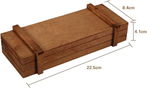 Miniatura 9 de JTLB Caja de almacenamiento rectangular de madera para interiores y exteriores, diseño de flores suculentas