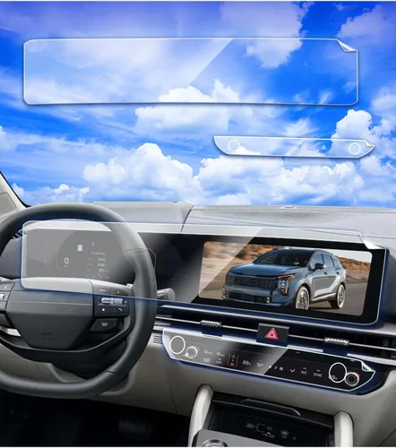 (Juego doble) 2026 Kia Sportage Protector de pantalla para Kia 2026 Accesorios 2026 Kia SX/SX Prestige/X-Pro Prestige (híbrido) Dual 12.3 pulgadas