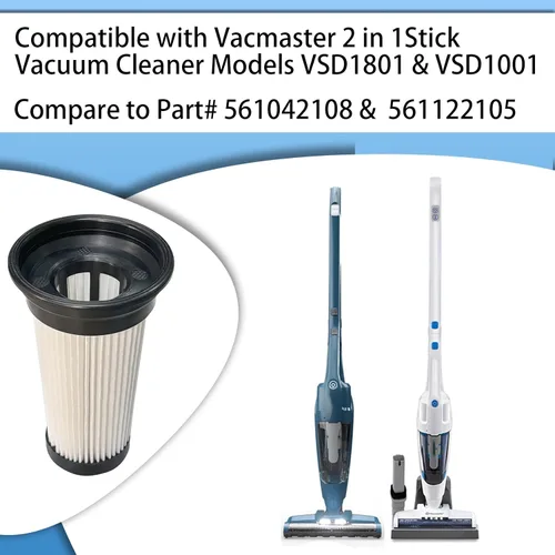 Miniatura 2 de Paquete de 4 filtros HEPA compatibles con aspiradora Vacmaster Stick modelo VSD1801 y VSD1001