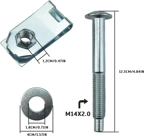 Miniatura 3 de Kit de tornillos de montaje para caja de camioneta compatible con Lincoln Mark LT F150 F250 Lobo 1997-2014 Reemplaza # 924-313 W708605S436