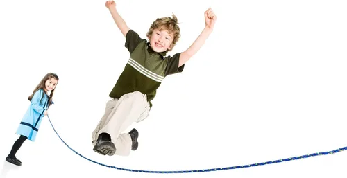 Miniatura 6 de Just Jump It Cuerda de saltar individual de 16 pies para niños, mujeres y hombres, equipo de entrenamiento activo para jóvenes al aire libre