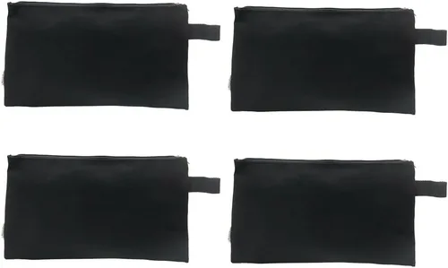 Miniatura 2 de Estuches con cierre para organización de herramientas de Augbunny, 100 % algodón, 16 onzas, ultrarresistentes, multiusos, de lona, 4 unidades Negro