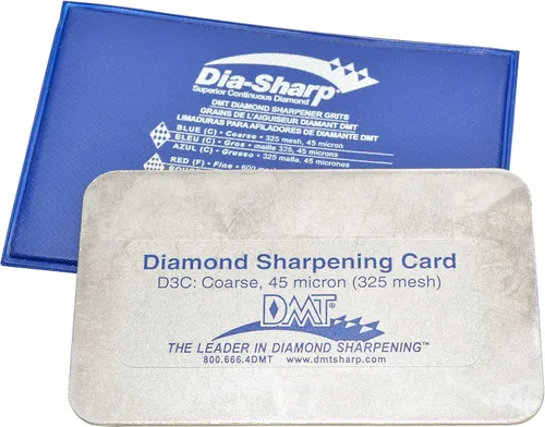Miniatura 3 de DMT (Diamond Machining Technology) D3C - Afilador de cuchillos de 3 pulgadas de diámetro, grano grueso, tamaño de tarjeta de crédito, tamaño único