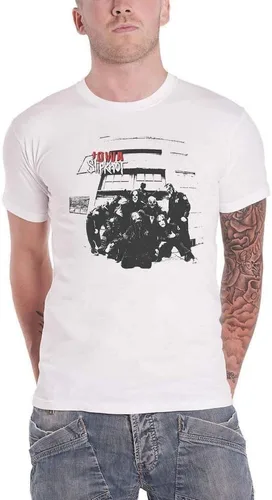 Slipknot Camiseta Iowa Lista De Pistas Banda Logo Oficial Hombres