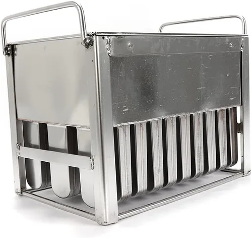 Miniatura 5 de 30 moldes de acero inoxidable para helados congelados, bandeja para congelador, soporte para palitos de helado comercial, plateado (tipo 1)