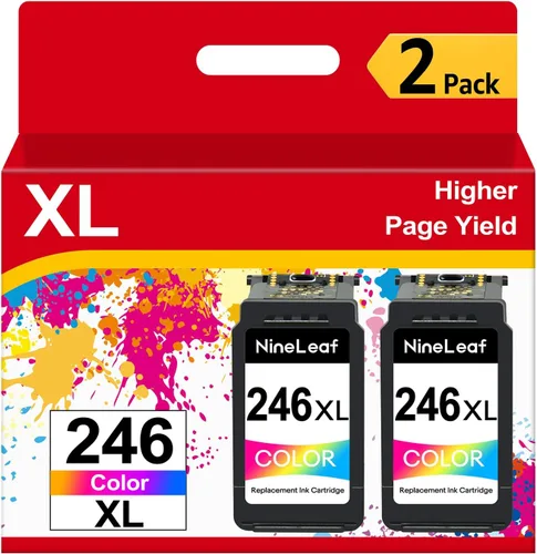 Miniatura 8 de NineLeaf Cartucho de tinta remanufacturado compatible con Canon PG-245XL CL-246XL PG-243 CL-244 PIXMA MG2520 MG2920 MG2922 MG2924 MG2420 MG2522 Negro