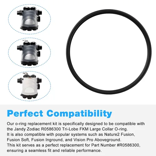 Miniatura 2 de RO6G R0586300 Reemplazo de sello de junta tórica de collar grande Zodiac Nature 2 Fusion, Jandy, Fusion Inground, Vision Pro Aboveground, Fusion