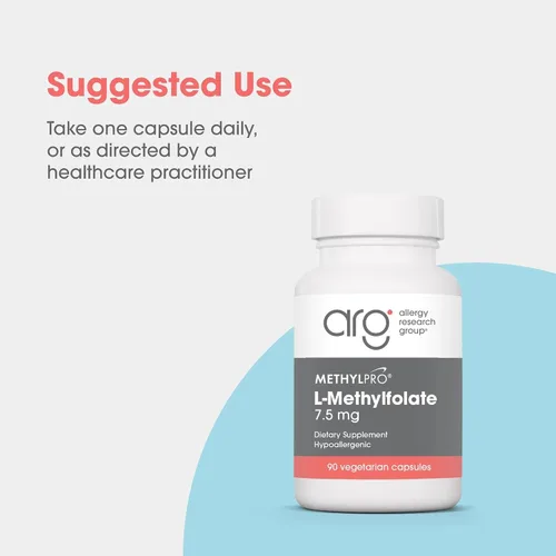 Miniatura 3 de MethylPro L-metilfolato 7.5 mg - Apoya una mentalidad saludable - Folato activo para apoyo de metilación y reacciones bioquímicas - Altamente
