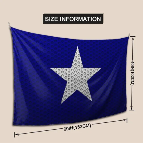 Miniatura 5 de LIFANGMI Mesh Style Bonnie Blue Flag Tapestry Wall Hanging 60x40 Inch Bedroom Living Room Dormitory Home Decoration Wall Tapestry