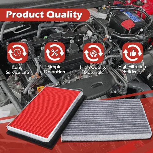 Miniatura 4 de Kit de filtro de aire del motor 16546-17B00 y filtro de aire de cabina 27277-3DF0A compatible con Juke 2011-2017 Sentra 2013-2019 Reemplaza
