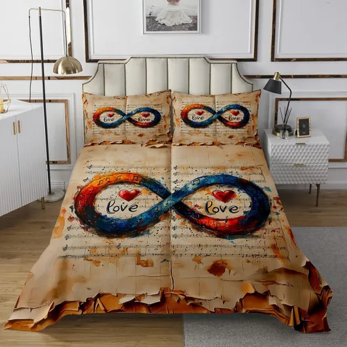 Miniatura 7 de Homewish Colcha de guitarra roja tamaño individual, juego de ropa de cama de música Hip Pop para decoración de habitación de niños y niñas, juego