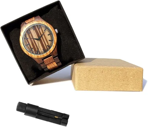 Miniatura 6 de Relojes de madera grabados personalizados Relojes de madera de cumpleaños o aniversario personalizados para hombres marido novio papá hijo