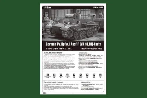 Miniatura 6 de Hobby Boss Alemán Pz.kpfw.I Ausf.F VK 18.01 Kit de Vehículo Militar Temprano