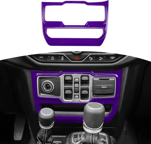 Miniatura 13 de RT-TCZ Cubierta de panel de interruptor de ventana para Jeep JL JLU Gladiator JT 2018-2024 Baby Blue Accesorios interiores