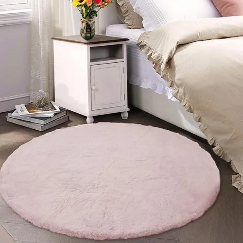 Miniatura 53 de Latepis Alfombra Pequeña Negra Esponjosa 2x3 pies Manta de Piel Sintética de Conejo Alfombra Suave Lavable Alfombras Peludas Shag para Dormitorio