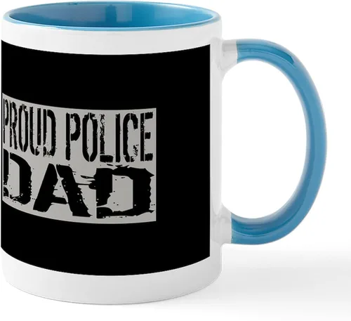 Miniatura 70 de CafePress Taza de café de cerámica de 11 oz (11.0 fl oz) de Police Mom