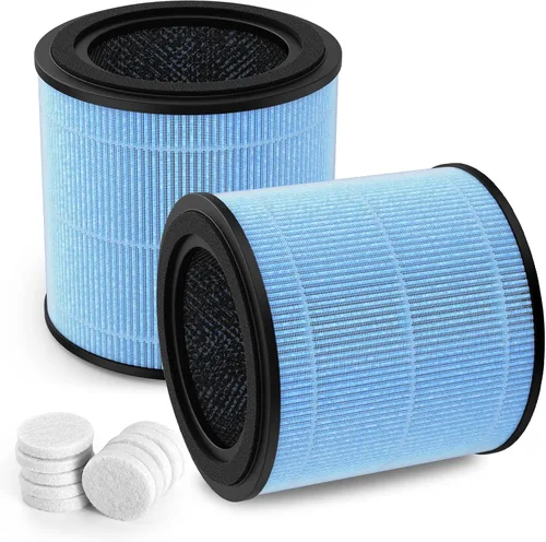 AP0601 Filtro de repuesto compatible con purificador AIRTOK AP0601, parte # AP0601-RF, filtros de 4 etapas (paquete de 2)
