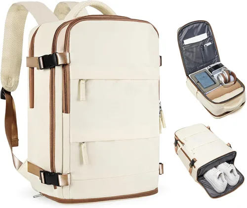 Miniatura 50 de coofay Mochila de viaje, para laptop, unisex, aprobada para aviones, bolsa de mano, equipaje, para artículos personales, para debajo del asiento