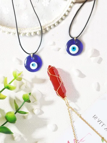 Miniatura 5 de Long tiantian Collar de cornalina roja, collar de cornalina roja, collares de cristal para mujeres y niñas, regalos