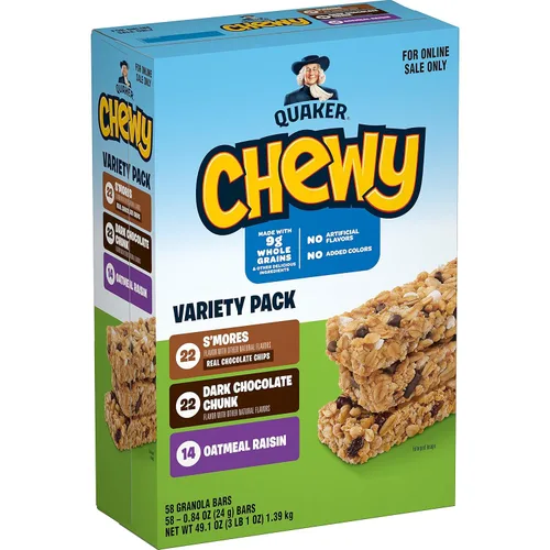 Miniatura 17 de Quaker Barras de granola masticables, S'mores, 58