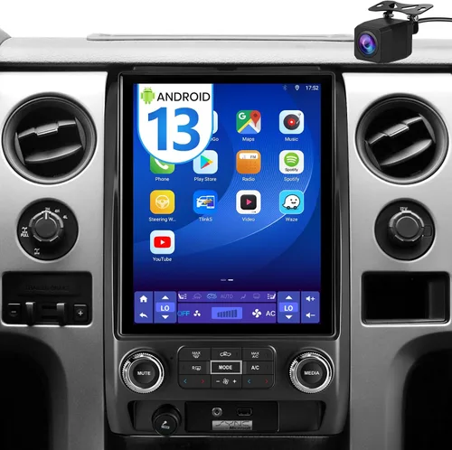 Android [4GB+64GB] Radio de coche estéreo TS18 para Ford F150 2009-2012 con cámara de visión trasera