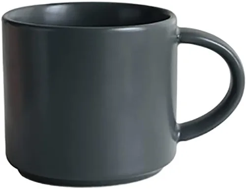 Miniatura 5 de ZaH Taza de café de cerámica de 14 onzas de color sólido, taza de té para oficina en casa – Lavavajillas con calefacción por microondas (negro)