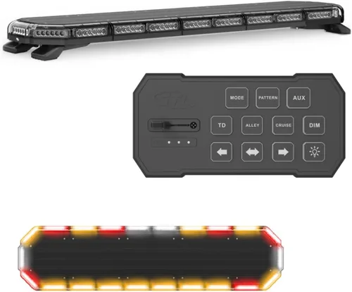 Miniatura 22 de SpeedTech Lights K-Force 47 - Barra de luz LED estroboscópica de policía de tamaño completo para montaje en techo, luces de advertencia para Verde