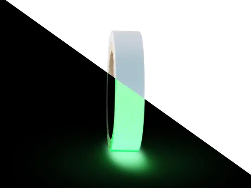Miniatura 8 de T.R.U. PGD-6 Cinta que brilla en la oscuridad: 1/2 pulgada de ancho x 30 pies de largo (verde lima luminiscente). Verde - 6 Hrs.