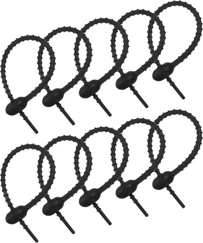 Miniatura 13 de MECCANIXITY Paquete de 20 bridas de silicona reutilizables de 7 pulgadas para el hogar, oficina, cocina, organizador de bolsas de alimentos, gestión