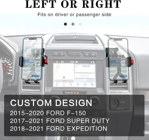 Miniatura 5 de Soporte de teléfono de ventilación de aluminio mejorado para Ford F150 (2015-2020), Expedition (2018-2021), súper resistente (2017-2021)