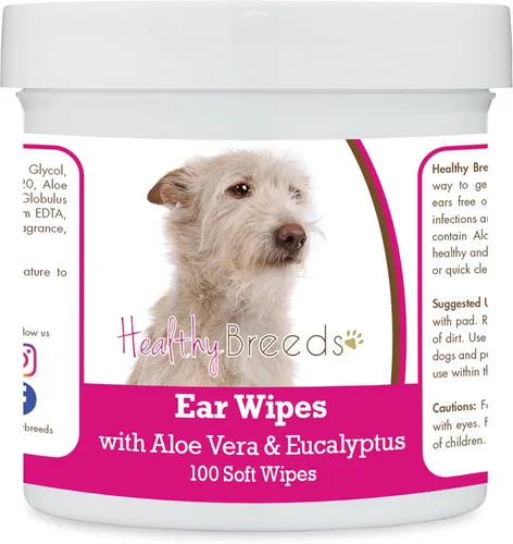 Miniatura 111 de Healthy Breeds Pastor alemán, silla de montar, toallitas de limpieza de oídos con aloe y eucalipto para perros, 100