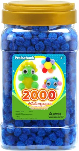 Miniatura 42 de Praisebank 300 pompones de 1 pulgada para artes y manualidades, manualidades en tarro