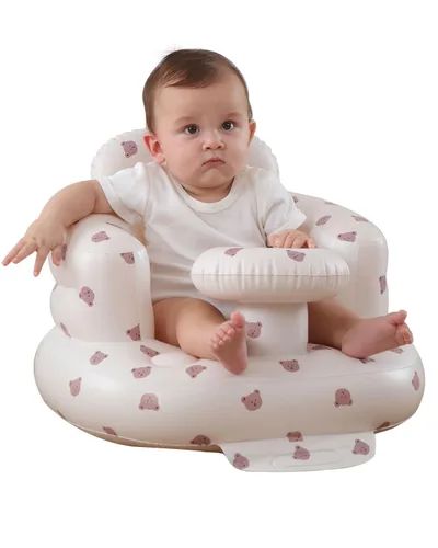 Miniatura 14 de AGITVPS Asiento de bebé inflable mejorado con bandeja para bebés de 3 a 36 meses, asiento de bumbo con bomba de aire integrada con bandeja, silla