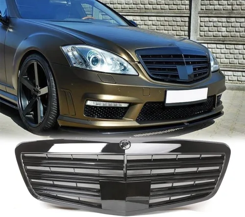 Miniatura 6 de PENSUN estilo AMG de cromo para la parrilla frontal Compatible con Mercedes Benz Clase S W221 S350 S400 S450 S500 S550 S600 S63 S65 de 2010 a 2013