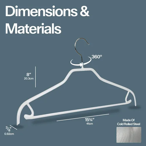 Miniatura 2 de MAWA by Reston Lloyd Silhouette Series - Percha antideslizante para ahorrar espacio con barra y gancho para pantalones y faldas, estilo 41/FRS, Negro