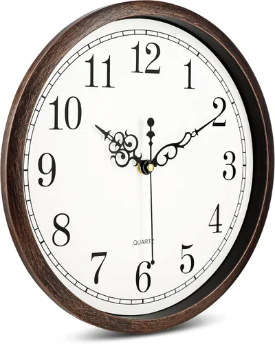 Miniatura 4 de Bernhard Products Reloj de pared de 30 cm, silencioso, sin tictac, movimiento de cuarzo de calidad, funciona con pilas, redondo, fácil de leer