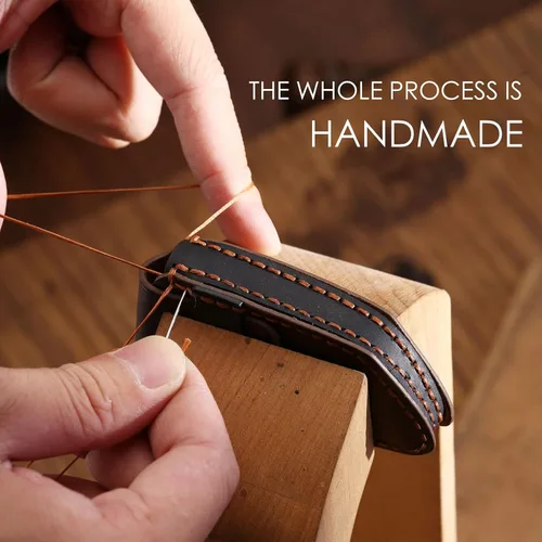 Miniatura 6 de Funda de cuero genuino para llavero de automóvil compatible con Jeep 2018-2024 Gladiator Wrangler Sahara Rubicon 4 botones, color negro