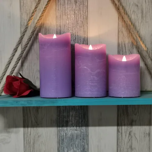 Miniatura 3 de CANDLE CHOICE Velas sin llama a pilas con temporizador, cera real, pilares LED eléctricos parpadeantes realistas, ciclo diario integrado automático