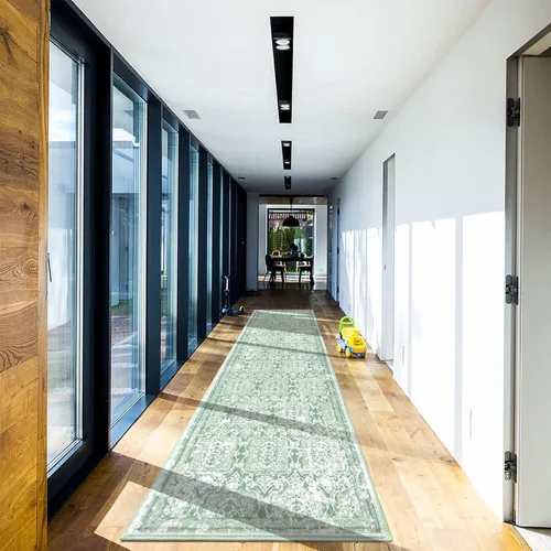Miniatura 95 de Vaukki - Alfombra de pasillo, suave y peluda, alfombra antideslizante lavable, para lavandería, cocina, granja, baño, entrada y dormitorio
