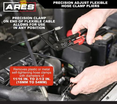 Miniatura 4 de ARES 78005 - Alicates de abrazadera de manguera de ajuste de precisión - Cable resistente de 24 pulgadas - Abrazaderas de manguera de 0.709 in-2.126