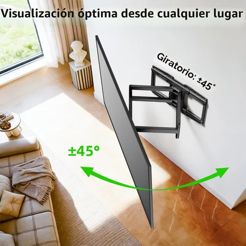 Miniatura 3 de USX MOUNT Diseño deslizante de 8 pulgadas/soporte de pared de movimiento completo resistente para televisores de 32 a 120 pulgadas, soporte de brazo