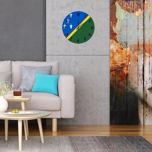 Miniatura 642 de Cheyan Reloj de pared con bandera de Canadá de 12 pulgadas, silencioso, sin tictac, de PVC, funciona con pilas, reloj redondo decorativo, regalo