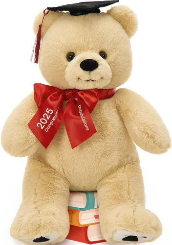 Miniatura 15 de Tezituor Oso de peluche de béisbol de 18 pulgadas, oso de peluche amarillo con sombrero para niños y niñas, bonito oso deportivo, regalo para fiesta
