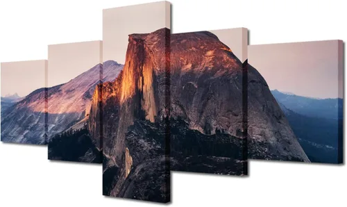 Miniatura 132 de TUMOVO Lienzo decorativo para pared de sala de estar, 5 paneles de naturaleza, Alaska, Estados Unidos, autopista alrededor de montañas, paisaje