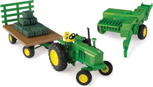 Miniatura 2 de TOMY John Deere Haying Set – Escala 1:32 – Juguetes coleccionables John Deere – Auténticos juguetes de granja fundidos a presión – 3 años en adelante