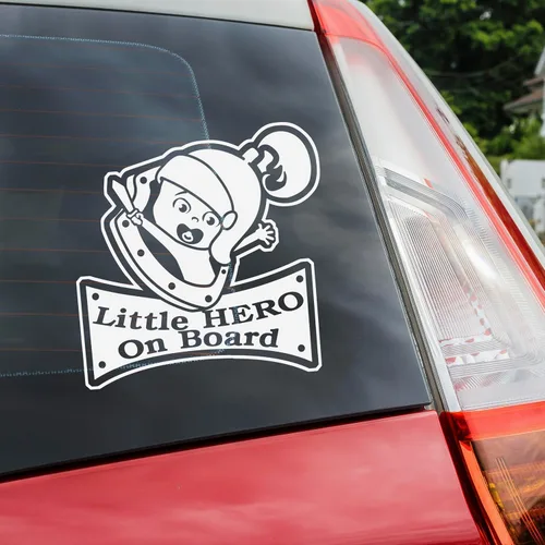 Miniatura 10 de Cartel de bebé a bordo – Divertido adhesivo para automóviles – Mantén a tu pequeño seguro con esta calcomanía de bebé en coche – Adhesivo