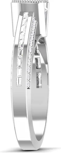Miniatura 3 de IGI Certified 2.15Ctw Round Excellent Cut Lab Created Diamond Fancy Milgrain Engagement Ring With Channel Setting In 14k White Yellow Rose Gold for