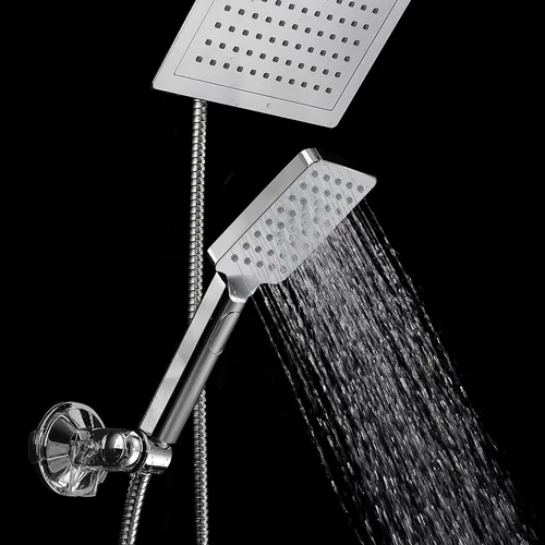 Miniatura 3 de Dream Spa Cabezal de ducha cuadrado de 9 pulgadas / combo de mano para hotel Spa. Práctico control de flujo de botón para una fácil operación