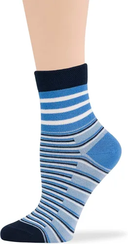 Miniatura 27 de 7BIGSTARS KINGDOM Women's Cotton Quarter Non-Binding Diabetic Fashion Socks-L-M-4 Pack-Multicolor