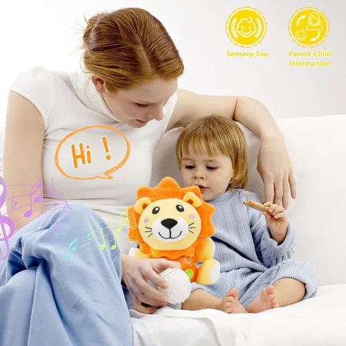Miniatura 3 de Juguetes para bebés de 6 a 12 meses - Juguete de peluche musical de león para bebés de recién nacidos a 1 año para niños y niñas